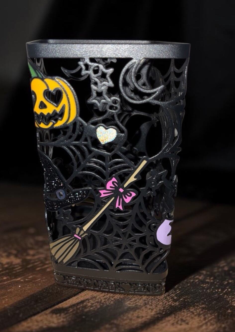 Bath & Body Works Halloween Witch Foaming Soap Holder Sleeve Spider Web Pumpkin
